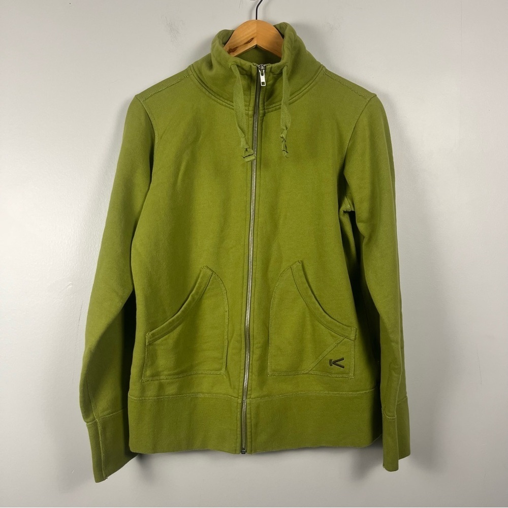 Keen Womens Classic Jacket Size Large Full Zip Pockets Green 100% Cotton